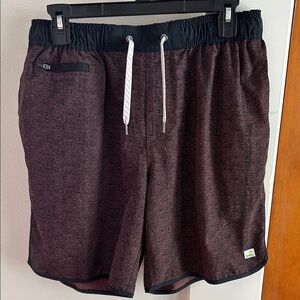 Vuori Men's Black and Brown Athletic Shorts